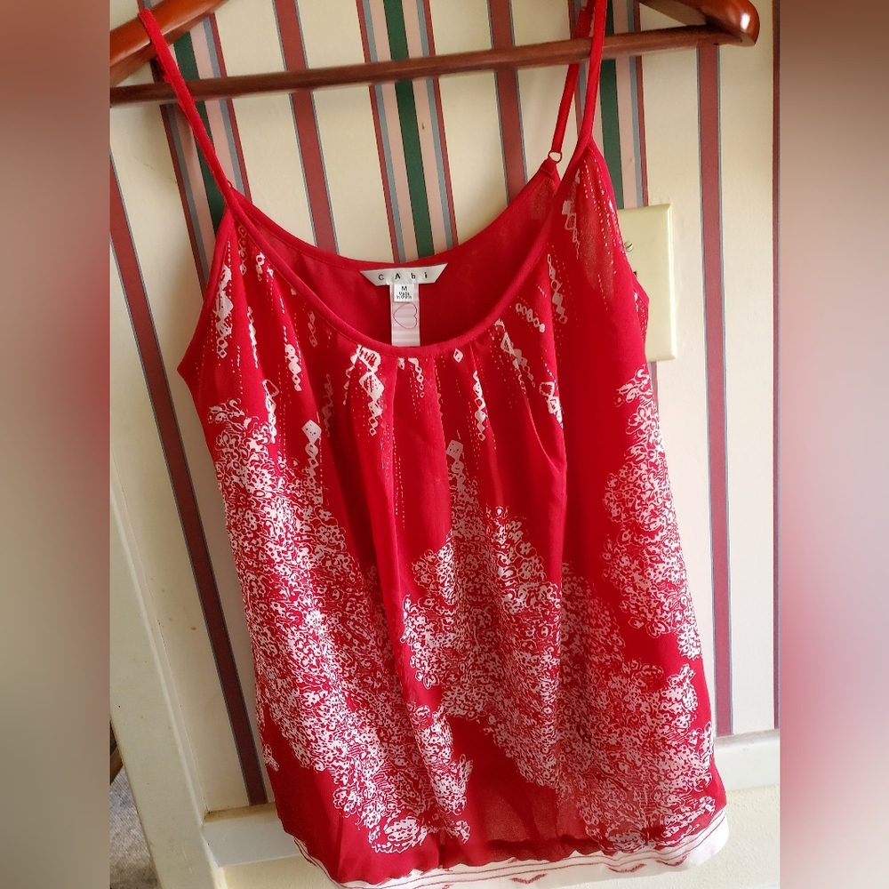 CAbi red blouse